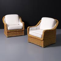 Pair of Bielecky Brothers Wicker Lounge Chairs - Sold for $4,800 on 10-11-2026 (Lot 761).jpg